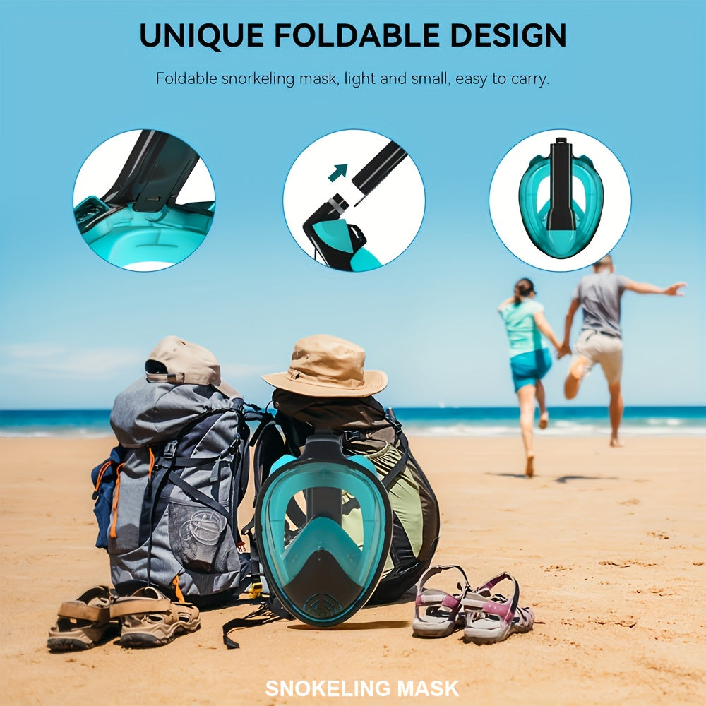 Full-Face Snorkel Mask - 180° View, PC Material, Camera Mount, view 6
