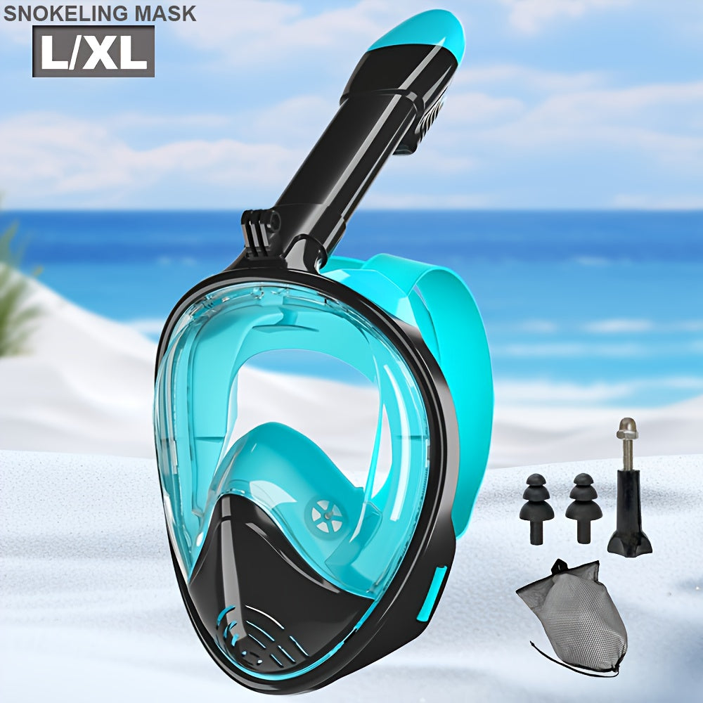 Full-Face Snorkel Mask - 180° View, PC Material, Camera Mount, view 8