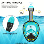Full-Face Snorkel Mask - 180° View, PC Material, Camera Mount