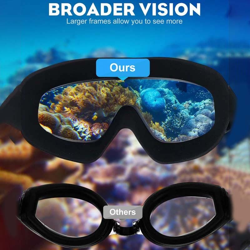Wide View Anti-Fog Swim Goggles - Silicone Material, view 13