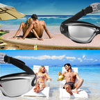 No Leak Anti-Fog UV Protection Triathlon Swim Goggles - Silicone Frame, 19cm, view 4