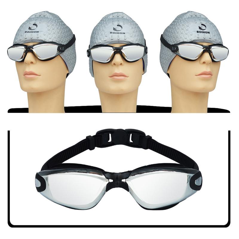 No Leak Anti-Fog UV Protection Triathlon Swim Goggles - Silicone Frame, 19cm, view 6