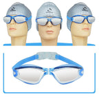 No Leak Anti-Fog UV Protection Triathlon Swim Goggles - Silicone Frame, 19cm, view 7