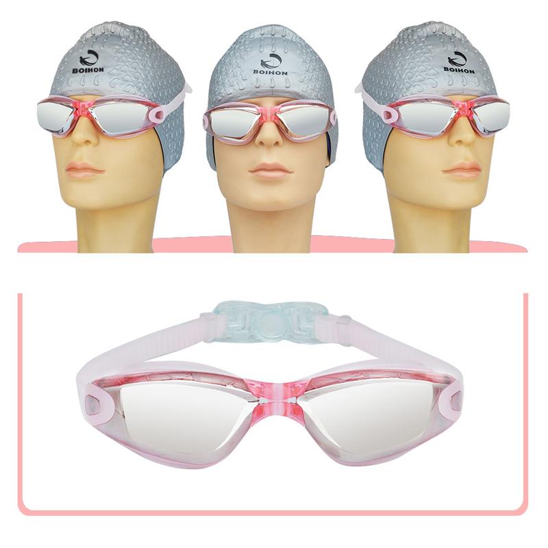 No Leak Anti-Fog UV Protection Triathlon Swim Goggles - Silicone Frame, 19cm, view 9