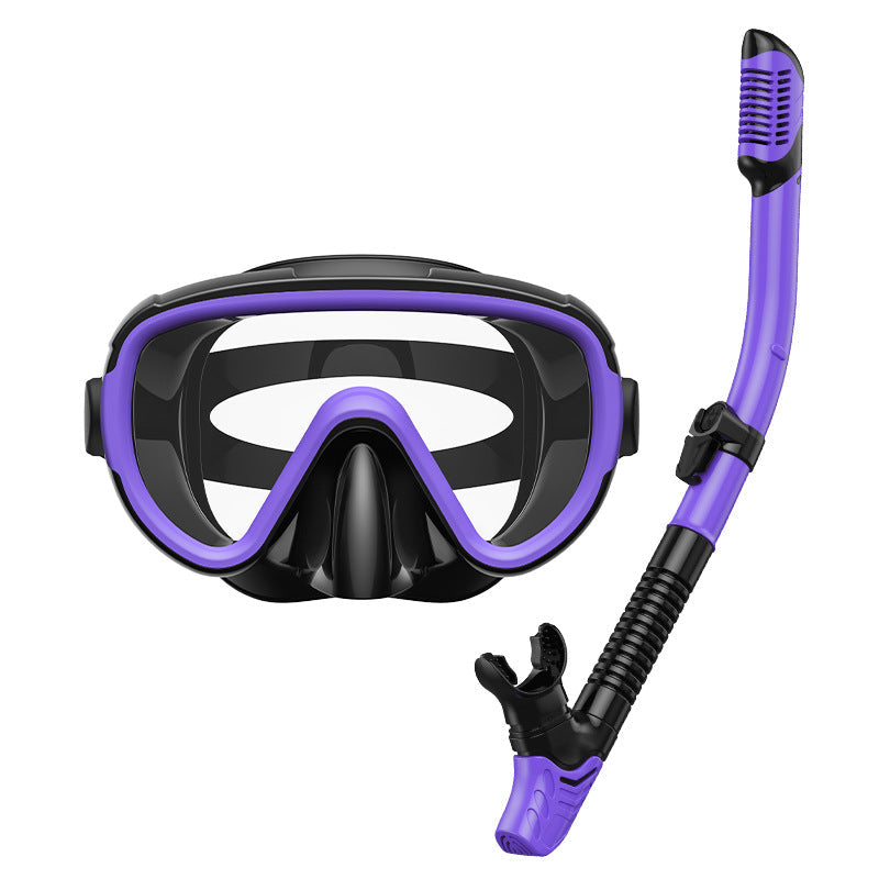 Dive Mask with Anti-Fog Lenses and Flexible Breathing Tube for Snorkelling, view 11