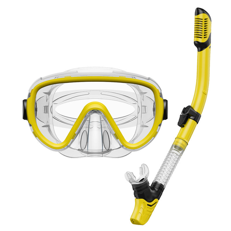 Dive Mask with Anti-Fog Lenses and Flexible Breathing Tube for Snorkelling
