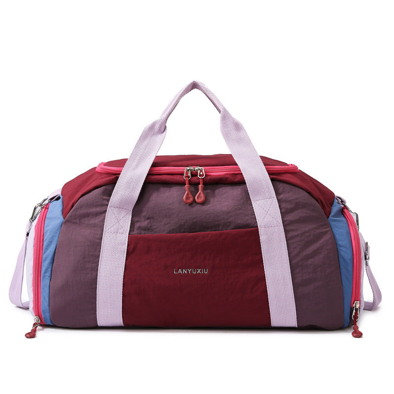 Sporty Duffel Bag with Adjustable Shoulder Strap and Multiple Compartments