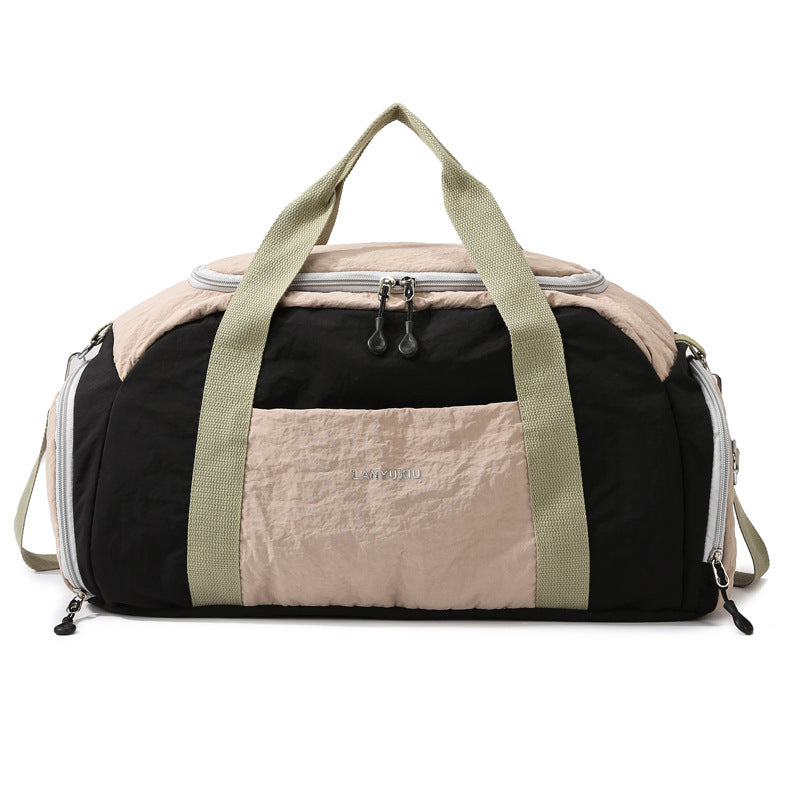 Sporty Duffel Bag with Adjustable Shoulder Strap and Multiple Compartments