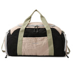 Sporty Duffel Bag with Adjustable Shoulder Strap and Multiple Compartments