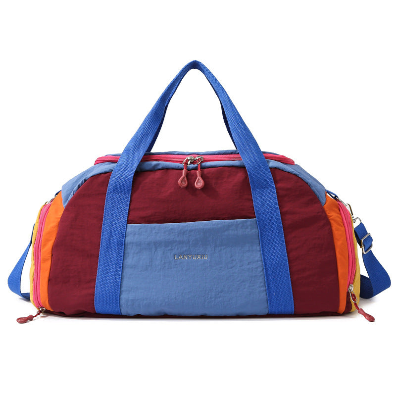 Sporty Duffel Bag with Adjustable Shoulder Strap and Multiple Compartments