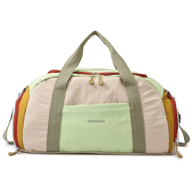 Sporty Duffel Bag with Adjustable Shoulder Strap and Multiple Compartments
