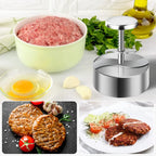Manual Meat Press for Hamburger Patties - Dishwasher Safe, Plastic-Free, view 8