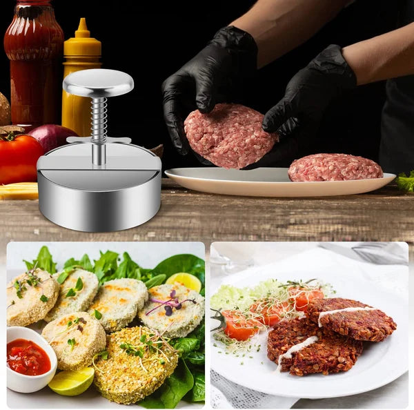 Manual Meat Press for Hamburger Patties - Dishwasher Safe, Plastic-Free, view 7
