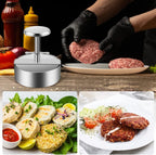 Manual Meat Press for Hamburger Patties - Dishwasher Safe, Plastic-Free, view 7
