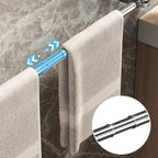 Adjustable Towel Holder with Suction Cup - Stainless Steel, Extendable Length, view 2