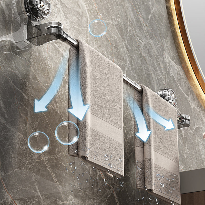 Adjustable Towel Holder with Suction Cup - Stainless Steel, Extendable Length, view 6