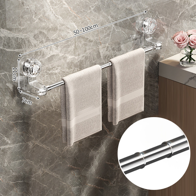 Adjustable Towel Holder with Suction Cup - Stainless Steel, Extendable Length, view 9