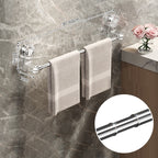 Adjustable Towel Holder with Suction Cup - Stainless Steel, Extendable Length