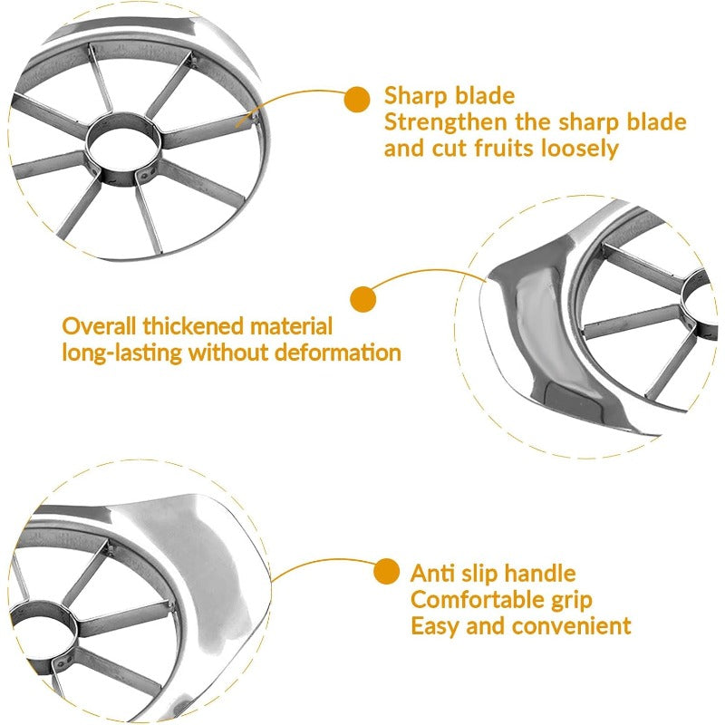 Stainless Steel Apple Slicer and Corer, 8 Slices, 9.5 cm