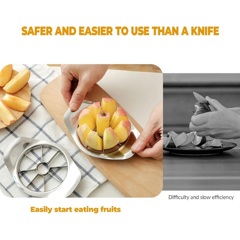 Stainless Steel Apple Slicer and Corer, 8 Slices, 9.5 cm