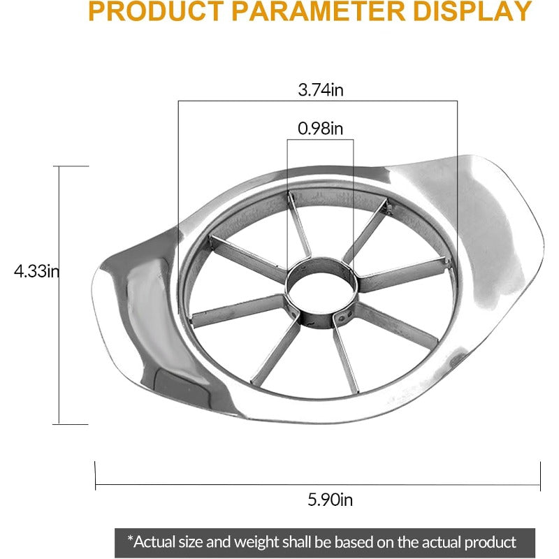 Stainless Steel Apple Slicer and Corer, 8 Slices, 9.5 cm