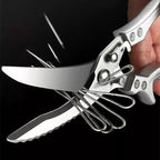 Stainless Steel Bone-Cutting Kitchen Shears with Aluminium Handles