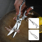 Stainless Steel Bone-Cutting Kitchen Shears with Aluminium Handles