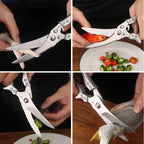 Stainless Steel Bone-Cutting Kitchen Shears with Aluminium Handles