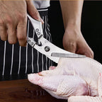 Stainless Steel Bone-Cutting Kitchen Shears with Aluminium Handles