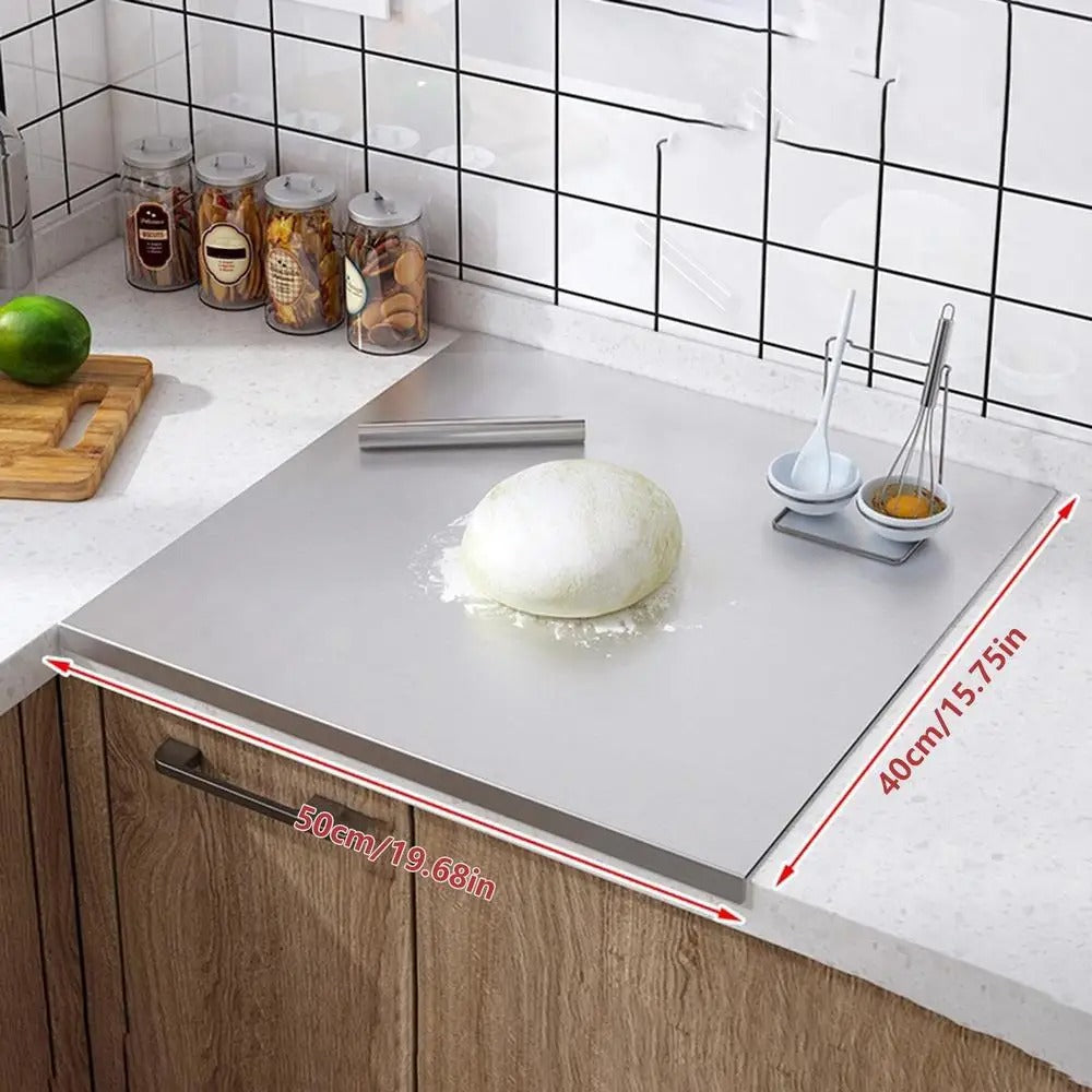 Stainless Steel Cutting Board with Raised Edge, 40 x 30 cm or 50 x 40 cm