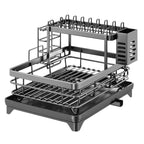 Stainless Steel Dish Drying Rack, Black, 1 Tier