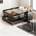 Stainless Steel Dish Drying Rack, Black, 1 Tier