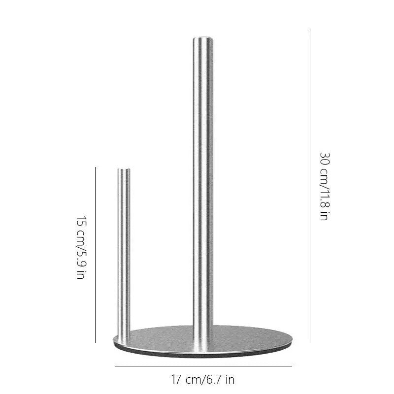 Stainless Steel Double-Rod Kitchen Roll Holder, 280 g