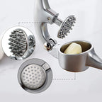 Stainless Steel Garlic Press with Cleaning Brush