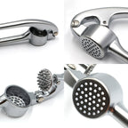 Stainless Steel Garlic Press with Cleaning Brush