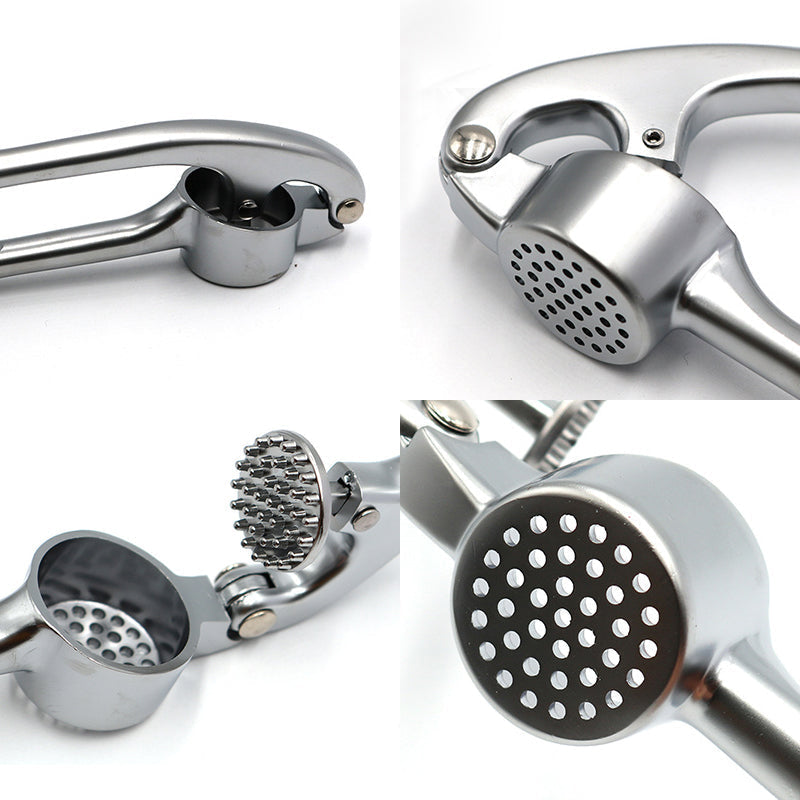 Stainless Steel Garlic Press with Cleaning Brush
