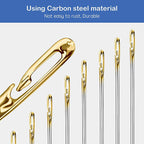Stainless Steel Hand-Sewing Needles with Sandalwood Storage Case