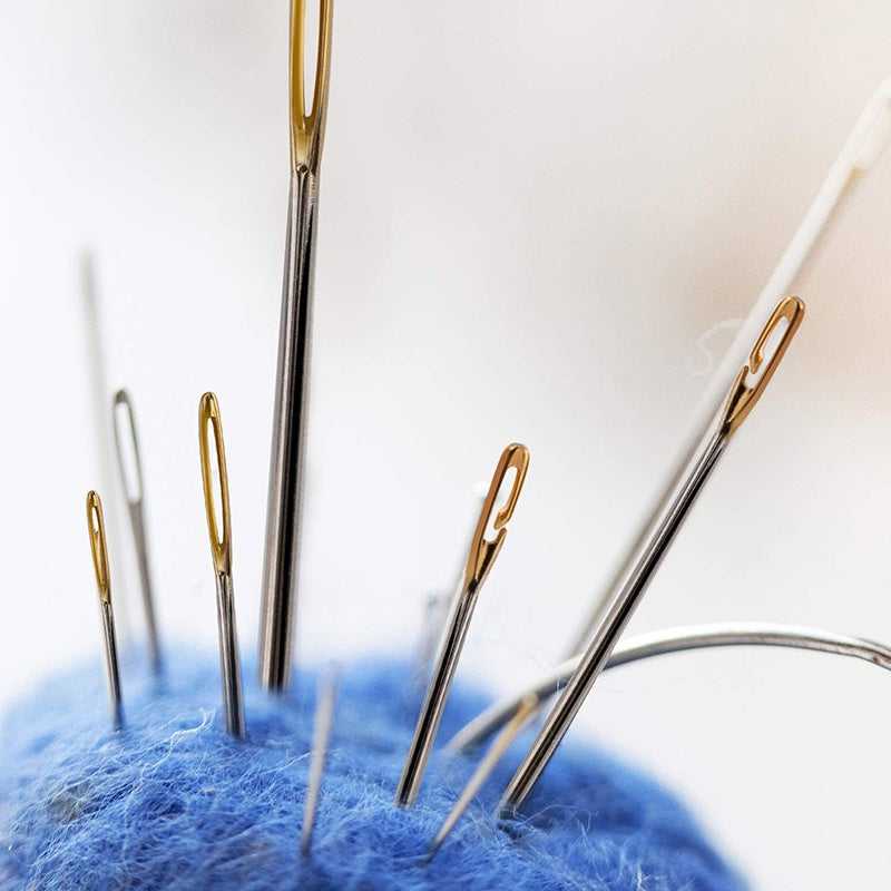Stainless Steel Hand-Sewing Needles with Sandalwood Storage Case