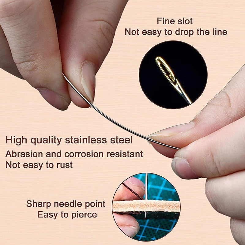 Stainless Steel Hand-Sewing Needles with Sandalwood Storage Case