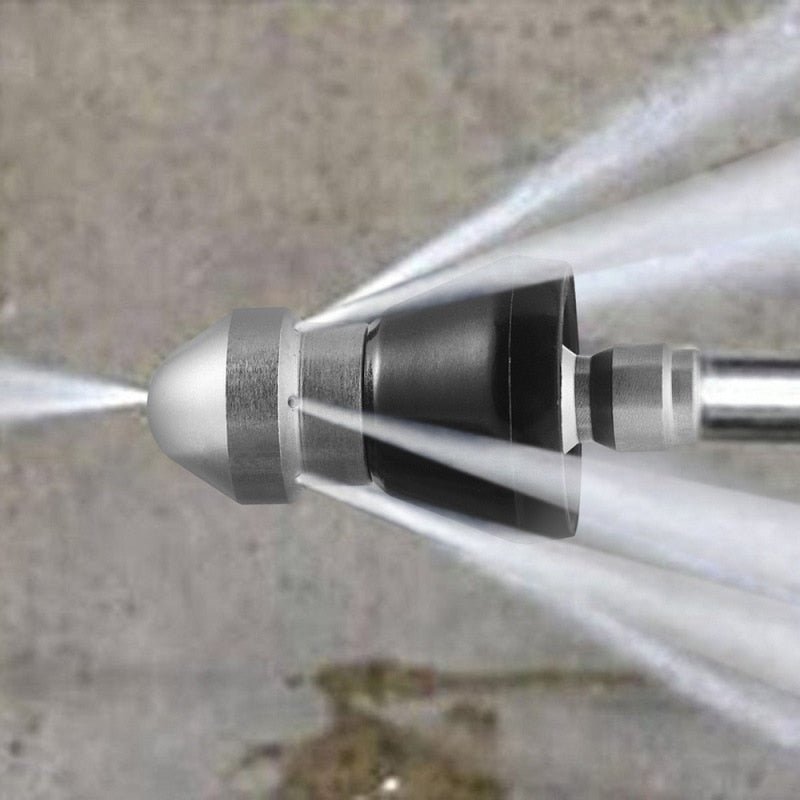 Stainless Steel High-Pressure Pipe Cleaning Nozzle, 6.1 × 3.1 cm