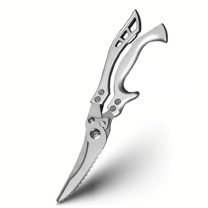 Stainless Steel Kitchen Shears with Fish Scale Remover and Safety Lock