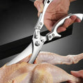 Stainless Steel Kitchen Shears with Fish Scale Remover and Safety Lock