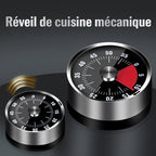 Stainless Steel Mechanical Kitchen Timer with Magnetic Base