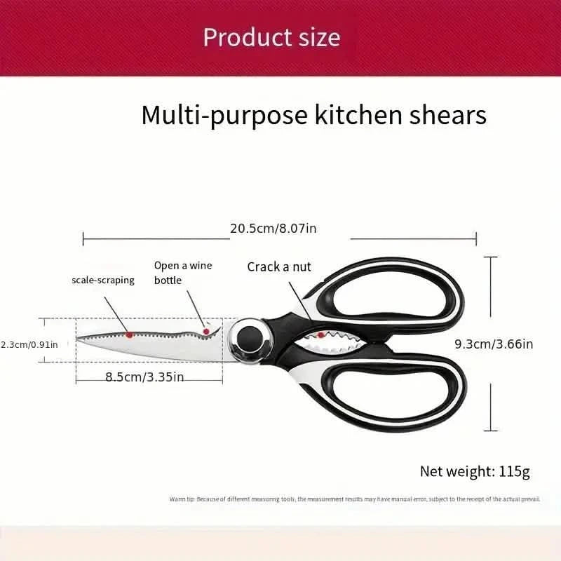 Stainless Steel Multifunctional Kitchen Scissors - Corrosion Resistant, view 9