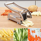 Stainless Steel Potato and Vegetable Cutter with Two Blade Sizes