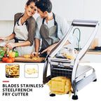 Stainless Steel Potato and Vegetable Cutter with Two Blade Sizes