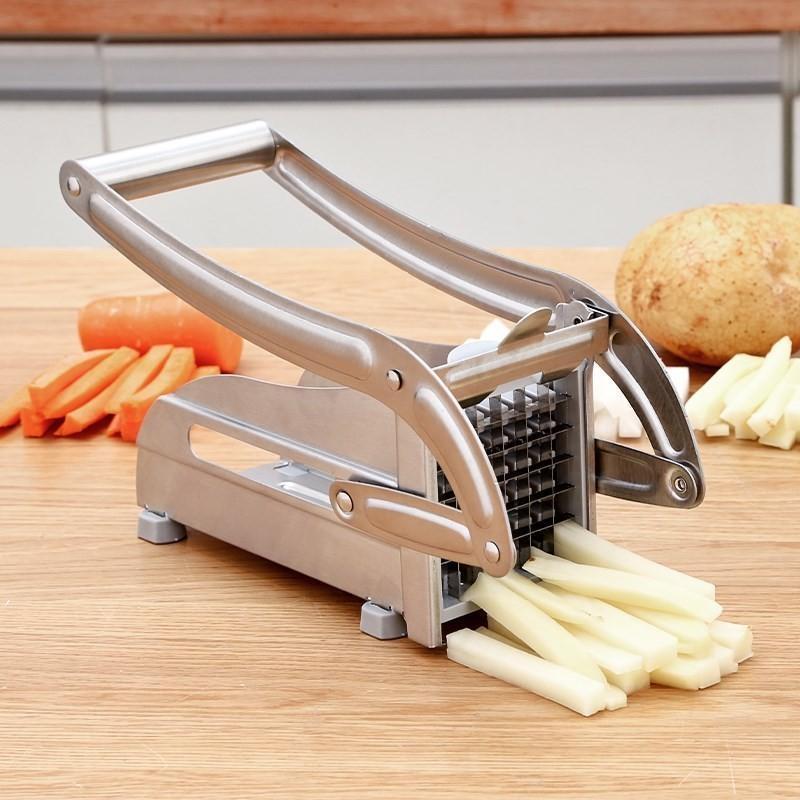 Stainless Steel Potato and Vegetable Cutter with Two Blade Sizes