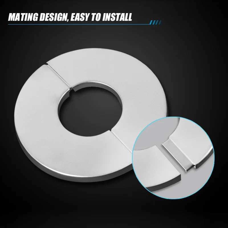 Stainless Steel Self-Adhesive Faucet Cover for Bathroom Pipes