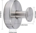 Stainless Steel Suction Cup Hooks, 6 cm, 5 kg Load