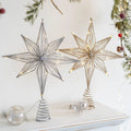 Star Christmas Tree Topper with Integrated Lights and Spiral Base